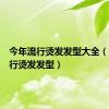 今年流行烫发发型大全（今年流行烫发发型）