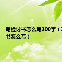 写检讨书怎么写300字(写检讨书怎么写)