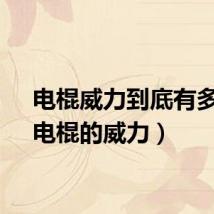 电棍威力到底有多大(电棍的威力)