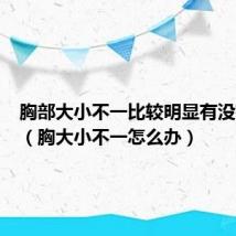 胸部大小不一比较明显有没有问题(胸大小不一怎么办)