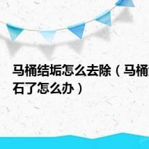 马桶结垢怎么去除(马桶污垢结石了怎么办)