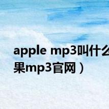 apple mp3叫什么(苹果mp3官网)