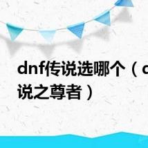 dnf传说选哪个(dnf传说之尊者)