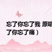 忘了你忘了我 原唱(忘了你忘了痛)