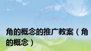 角的概念的推广教案（角的概念）