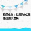 梅花生物：拟回购3亿元-5亿元股份用于注销