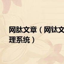 网肽文章（网钛文章管理系统）