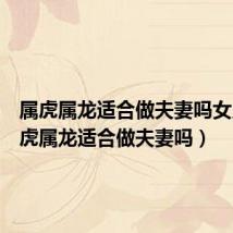 属虎属龙适合做夫妻吗女人(属虎属龙适合做夫妻吗)