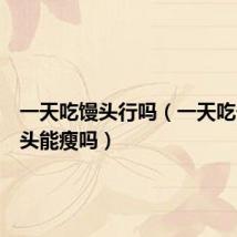 一天吃馒头行吗(一天吃一个馒头能瘦吗)
