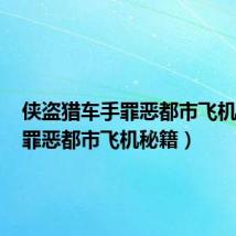 侠盗猎车手罪恶都市飞机秘籍(罪恶都市飞机秘籍)