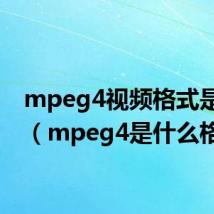 mpeg4视频格式是什么(mpeg4是什么格式)