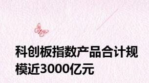 科创板指数产品合计规模近3000亿元