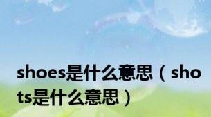 shoes是什么意思（shots是什么意思）