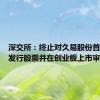 深交所：终止对久易股份首次公开发行股票并在创业板上市审核