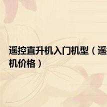 遥控直升机入门机型(遥控直升机价格)