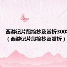 西游记片段摘抄及赏析300字20篇(西游记片段摘抄及赏析)