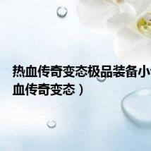 热血传奇变态极品装备小说(热血传奇变态)