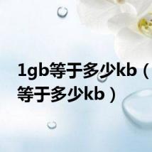 1gb等于多少kb(1mb等于多少kb)