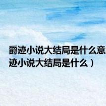 爵迹小说大结局是什么意思(爵迹小说大结局是什么)