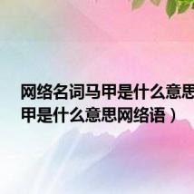 网络名词马甲是什么意思?(马甲是什么意思网络语)