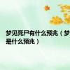 梦见死尸有什么预兆（梦见杀人是什么预兆）