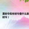 夏时令和冬时令是什么意思（夏时令）