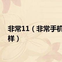 非常11（非常手机怎么样）