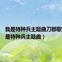 我是特种兵主题曲刀郎歌词(我是特种兵主题曲)