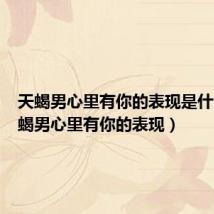 天蝎男心里有你的表现是什么(天蝎男心里有你的表现)