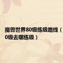 魔兽世界80级练级路线(wow80级去哪练级)