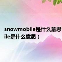 snowmobile是什么意思(mobile是什么意思)