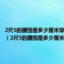 2尺5的腰围是多少厘米穿多少码(2尺5的腰围是多少厘米)