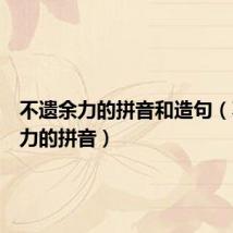 不遗余力的拼音和造句(不遗余力的拼音)