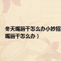 冬天嘴唇干怎么办小妙招(冬天嘴唇干怎么办)