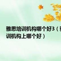 雅思培训机构哪个好3(雅思培训机构上哪个好)