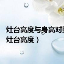 灶台高度与身高对照表（灶台高度）