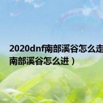 2020dnf南部溪谷怎么走(dnf南部溪谷怎么进)
