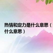热情和定力是什么意思(定力是什么意思)