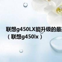 联想g450LX能升级的最高配置(联想g450lx)