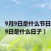 9月9日是什么节日(9月9日是什么日子)
