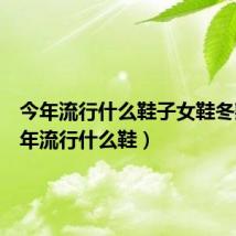 今年流行什么鞋子女鞋冬款(今年流行什么鞋)