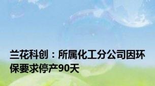 兰花科创：所属化工分公司因环保要求停产90天