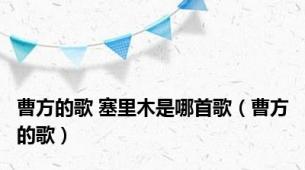 曹方的歌 塞里木是哪首歌（曹方的歌）