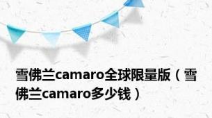 雪佛兰camaro全球限量版（雪佛兰camaro多少钱）