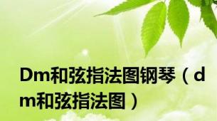 Dm和弦指法图钢琴（dm和弦指法图）