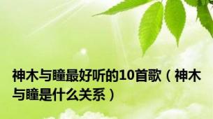 神木与瞳最好听的10首歌（神木与瞳是什么关系）