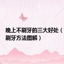 晚上不刷牙的三大好处(正确的刷牙方法图解)