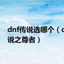 dnf传说选哪个(dnf传说之尊者)