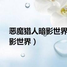 恶魔猎人暗影世界（暗影世界）