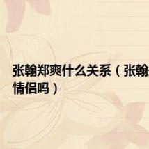 张翰郑爽什么关系(张翰郑爽是情侣吗)